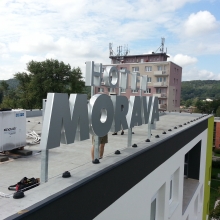 3D Loga na Budově Hotel Morava v Otrokovicích